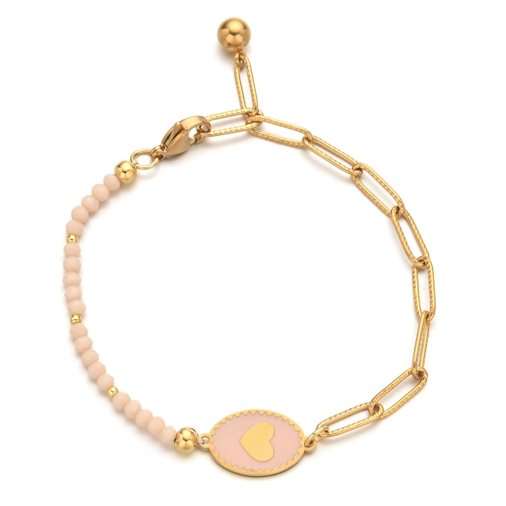 ZMZY Лидер продаж модные браслеты-цепочки из нержавеющей стали с сердечками для