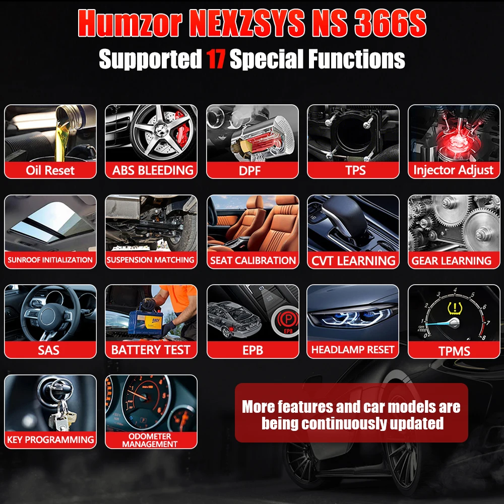 Автомобильный сканер NexzSYS NS 366S считыватель кодов OBD 2 OBD2 автомобильный