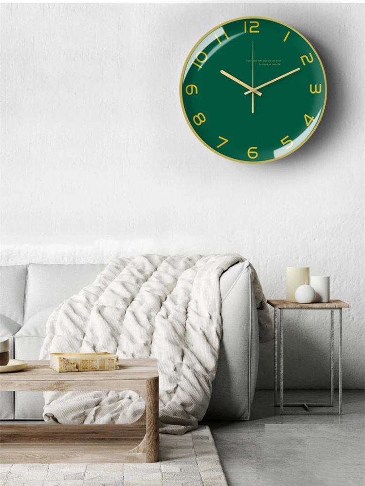 

Electronic Large Wall Clock Landscape Light Luxury Colorful Hanging Quiet Clocks Living Room Decoration Modern Design Home Decor