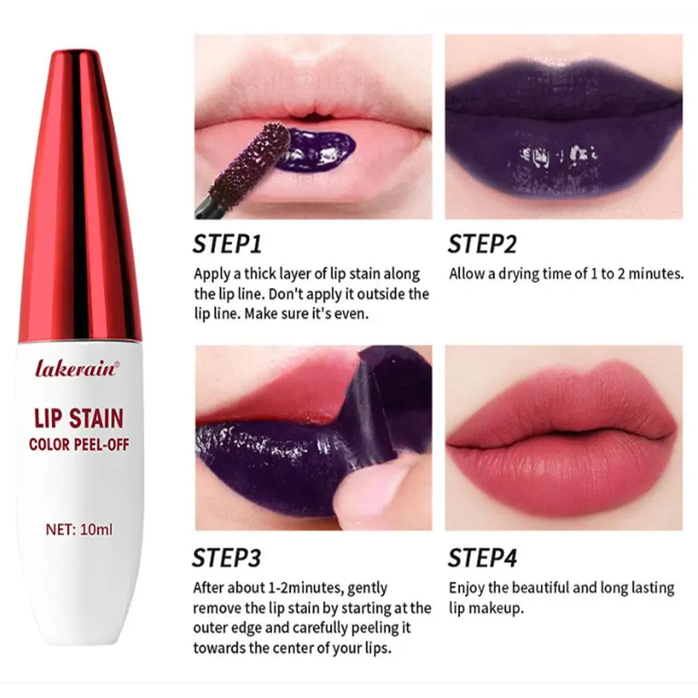 10 мл Peel Off Rose Pink Блеск для губ Матовый контурный блеск с татуировкой