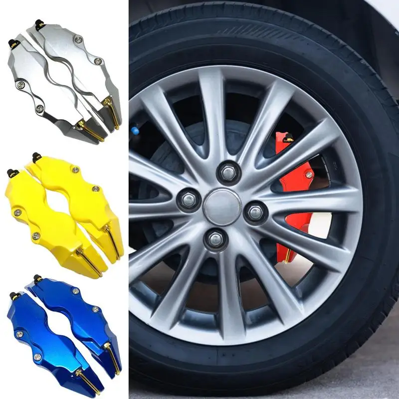 

Car Brake Caliper Cover 2pcs 3D Racing Disc Brake Caliper Stylish And Protective Universal Interior Parts Automobile Brake Kit