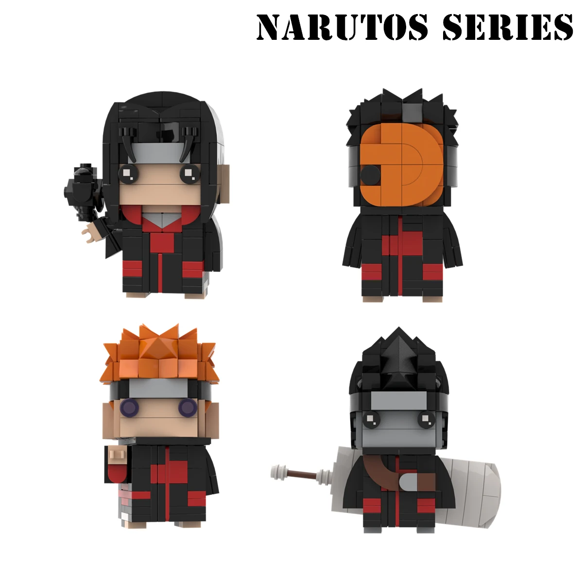 

Радужная свинья MOC Narutos, строительные блоки, brickheadзал, Сакура, Саске, Итачи, Shikamaru RokkuAssembly, кирпичная фигурка, игрушка для детей, подарок