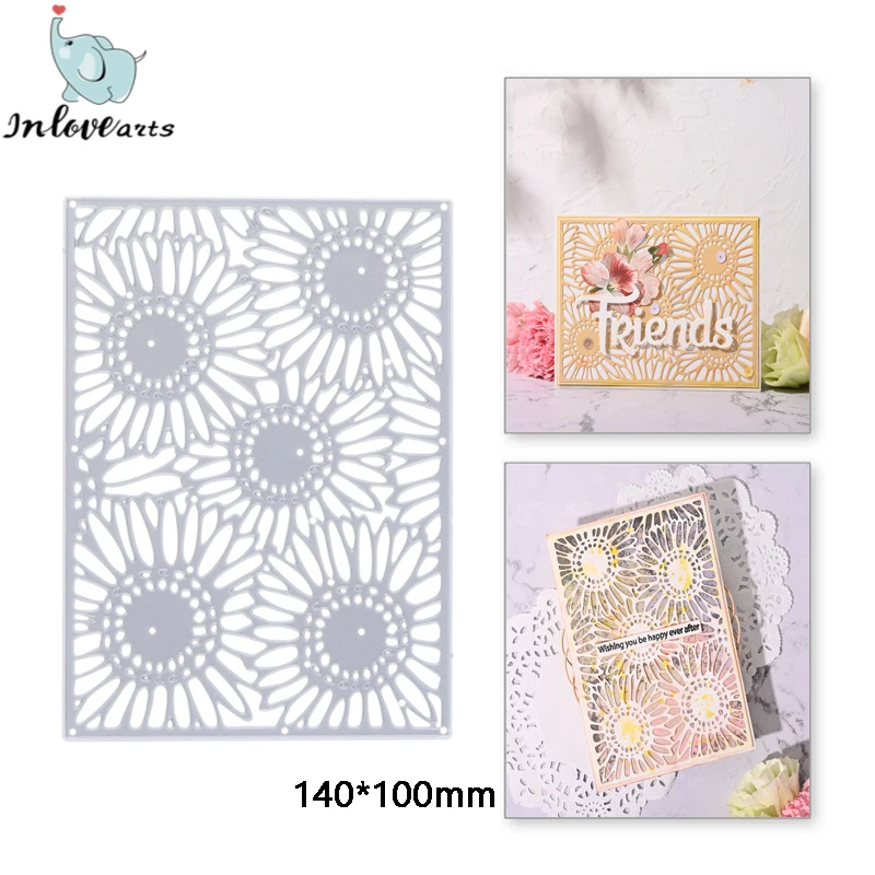 

InLoveArts Sunflower Metal Die Cutters For Scrapbooking Cutting Dies 2023 New Arrival Stencils Decoration Scrapbook Stamp Craft