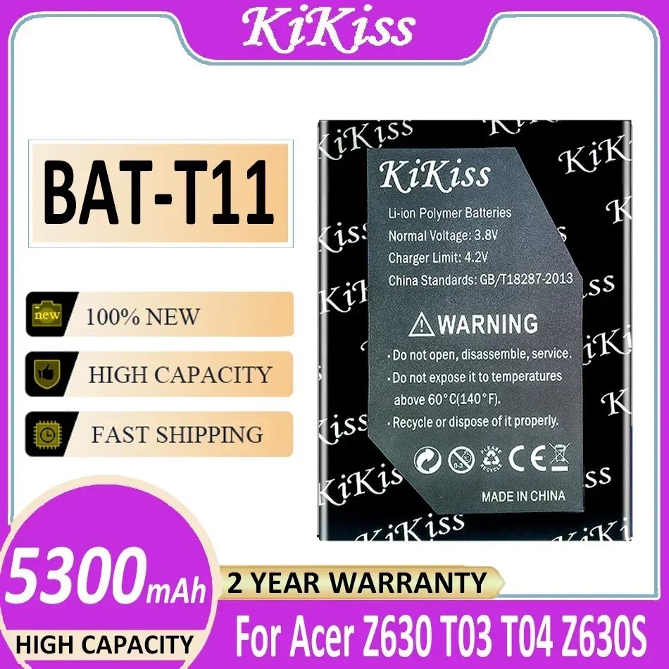 Аккумулятор KiKiss BAT-T11 5300 мАч для Acer Liquid Z630 T03 T04 Z630S Bateria