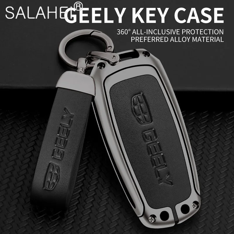 

Zinc Alloy Car Key Case Cover Car Remote Key Case Shell For Geely Atlas Boyue NL3 EX7 EmgrandX7 EmgrarandX7 SUV GT GC9 Borui