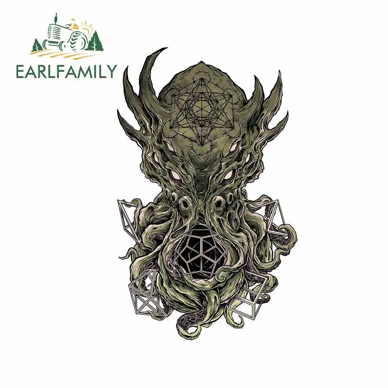 

EARLFAMILY 13cm for Concept for A Sacred Geometry Cthulhu Anime Bumper Car Stickers Decal Cartoon Surfboard Car Styling