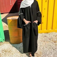 dubai abaya prayer garment muslim women long batwing sleeve o neck jilbab hijab loose robe solid color islamic modest clothes