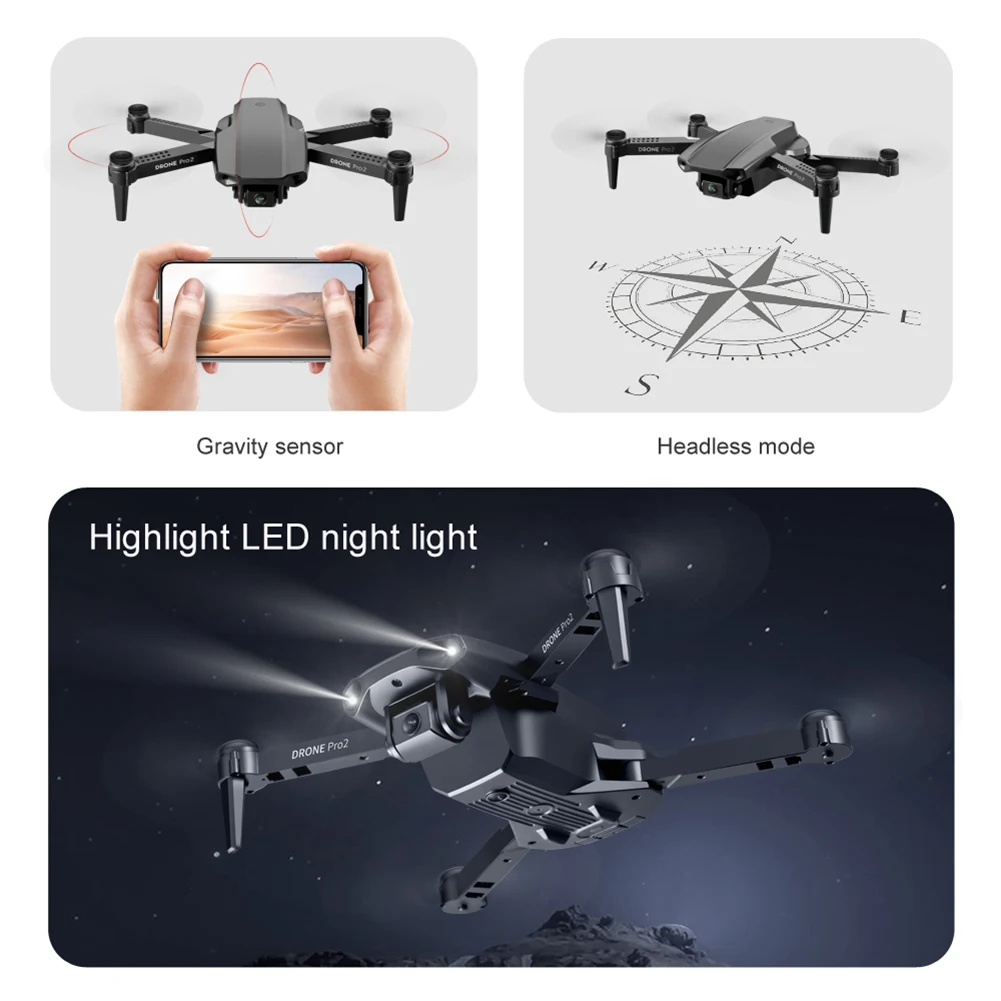 E99 Pro2 RC мини-Дрон 4K с одной/двойной камерой Wi-Fi FPV |