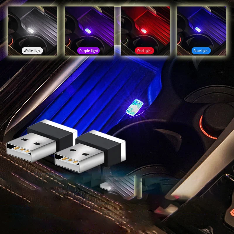 

1 шт., Автомобильные светодиодные мини-фонари USB