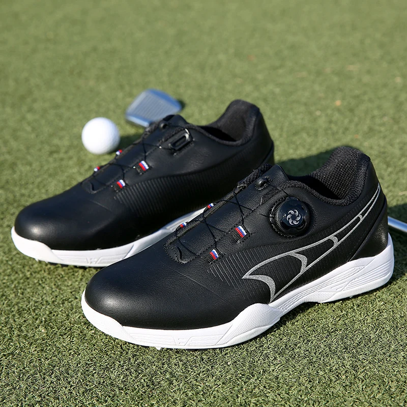 

Big Size 38-46 Mens Golf Sneakers 2022 New Comfortable Golf Shoes Black Non Slip Sneakers for Male Quick Lacing Outdoor Sneakers