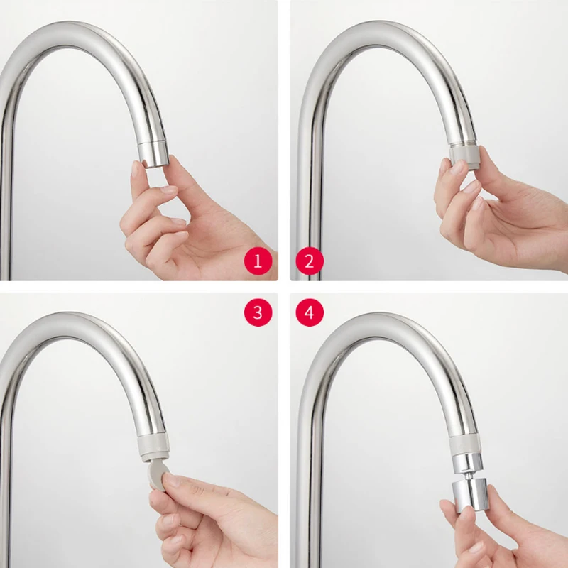 Диффузор для воды Xiaomi из цинкового сплава, насадка с экономией воды и фильтром, двухрежимный соединитель для крана, аэратор для кухонного см... (art.: 3a390443e53) - 3a390443e53