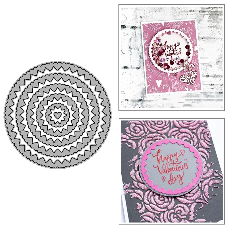 Металлические пресс-формы для скрапбукинга сердце 5 шт.