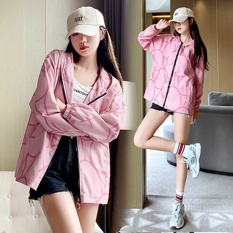 2022 Latest Double Layer Women Jacket Spring Autumn Loose Hooded Windbreaker With Lined Female Zipper Basic Coat Overcoat 3XL