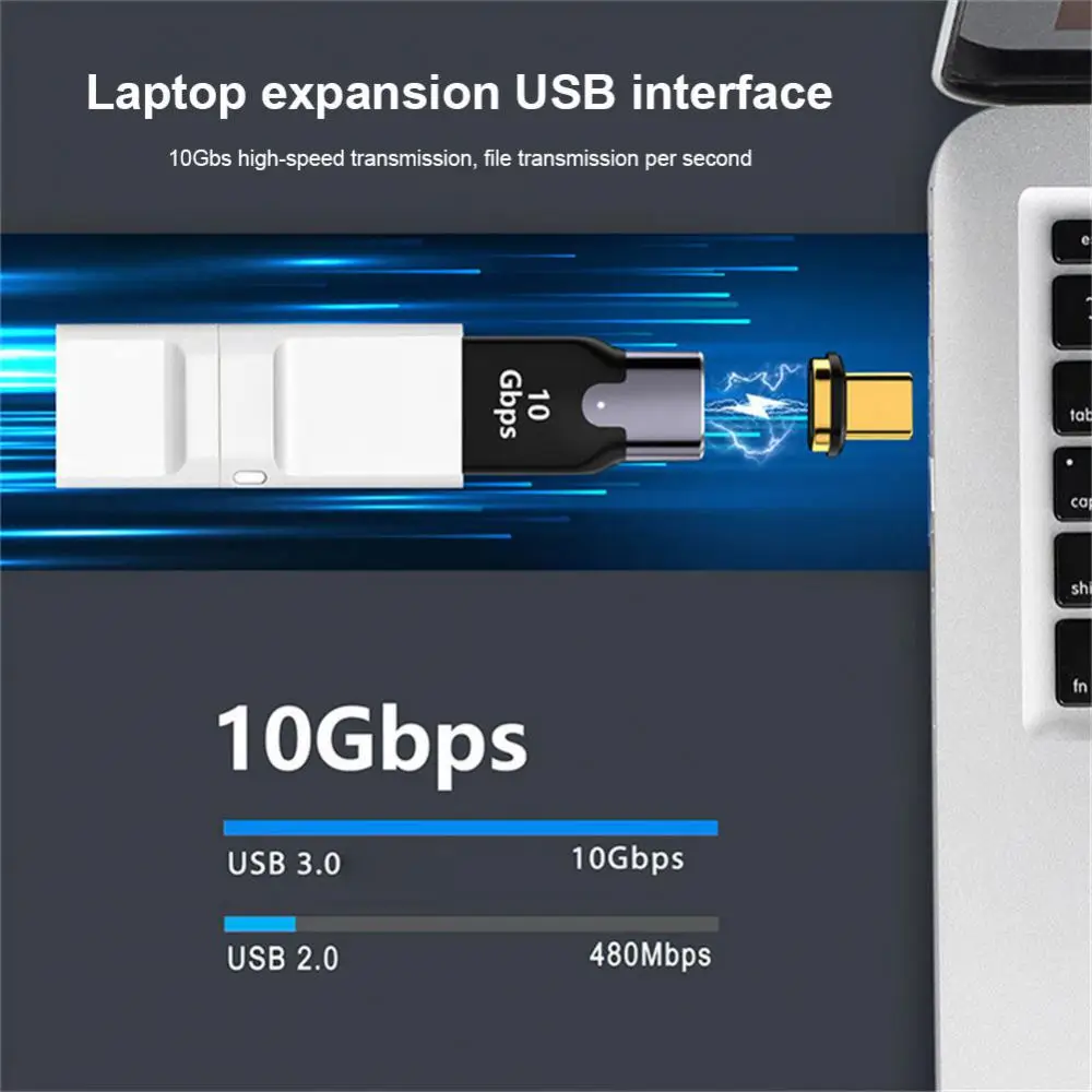 

Usb To Type C Adapter Usb-at Ype-c 2 In 1 For Notebook 1080p 60hz Aluminum Alloy Usb To Type Cadapter For Tablet 15v/5v 3a