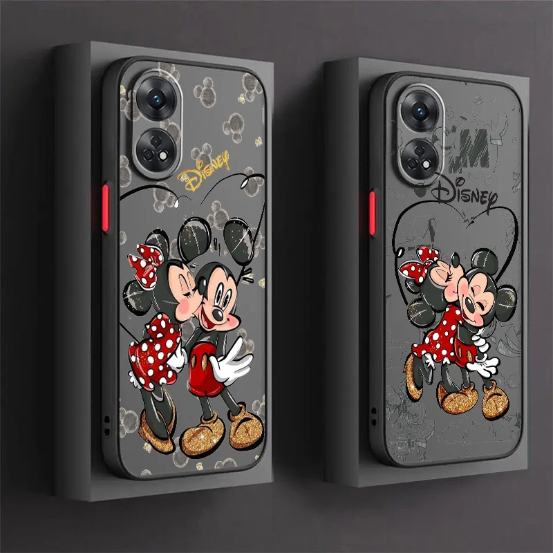 

Mickey Minnie Love For OPPO Realme GT Neo Q5 Q3S Q3T Master 8 7 6 Lite Pro Frosted Translucent Hard Phone Case Fundas