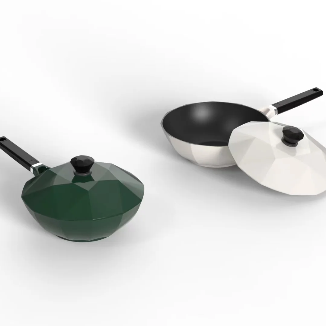 

New New Innovation Non Stick Coating Cookware 32* 9.8 Cm Size Wok Pan With Induction Bottom