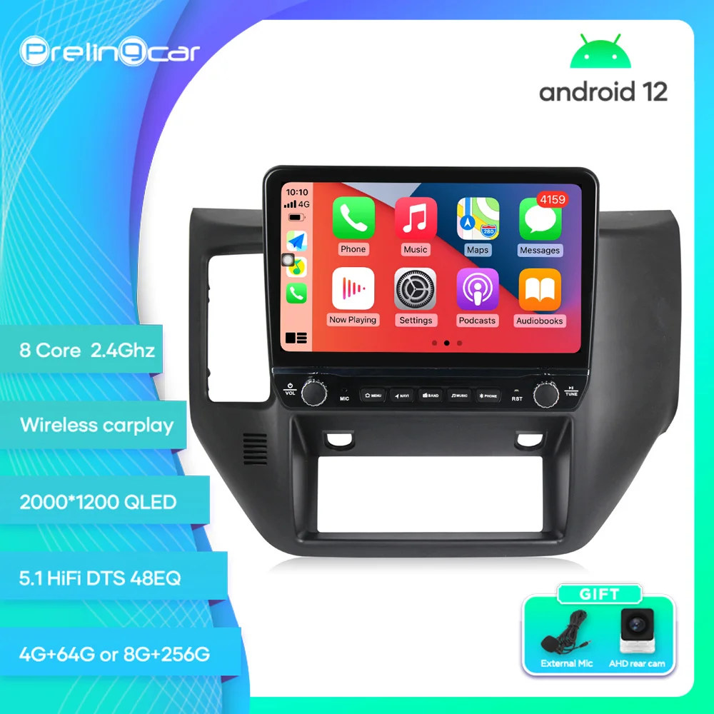 

Prelingcar For Nissan Patrol 2011-2015 Android 12 Car Monitor 8 256g Carplay RDS GPS Built 2din Radio DVD Player 5.1HIFI DST