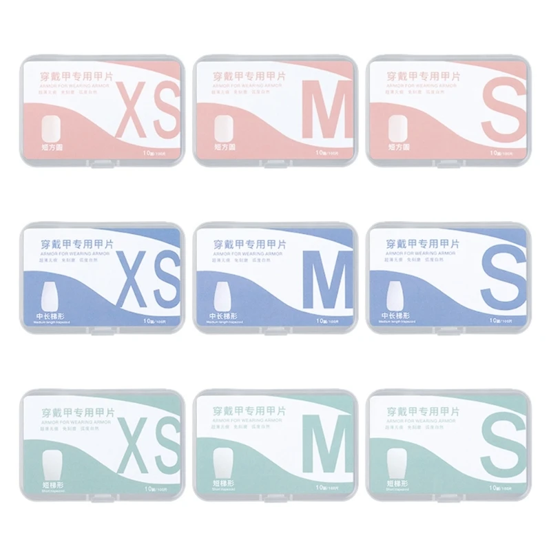 

Искусственные акриловые ногти, прозрачные накладные ногти, наконечники для наращивания ногтей, 100 шт.