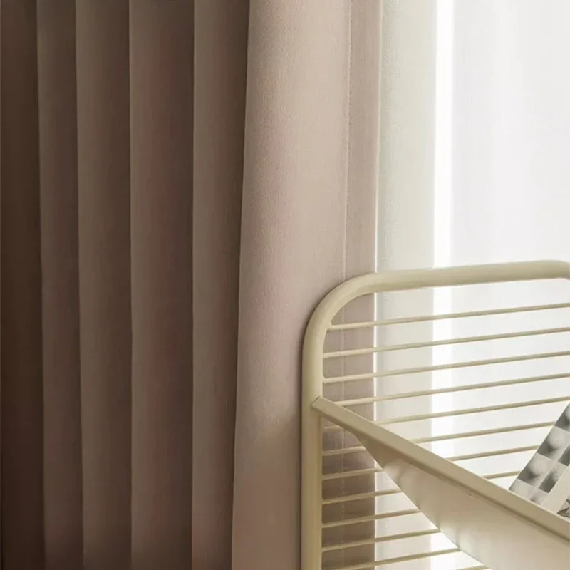 Шторы из синели с высоким затенением для гостиной современный светильник