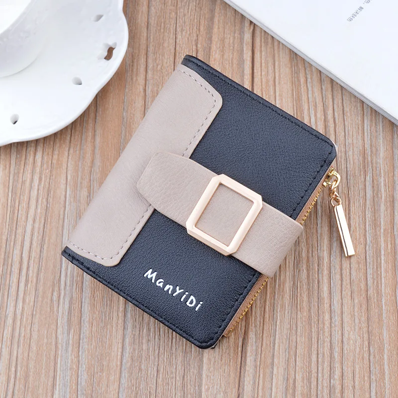 

Women's Wallet Fashion Card Holder Zipper Coin Purse PU Leather Credit Card Case 2023 Money Bag Carteras Para Mujer Monederos