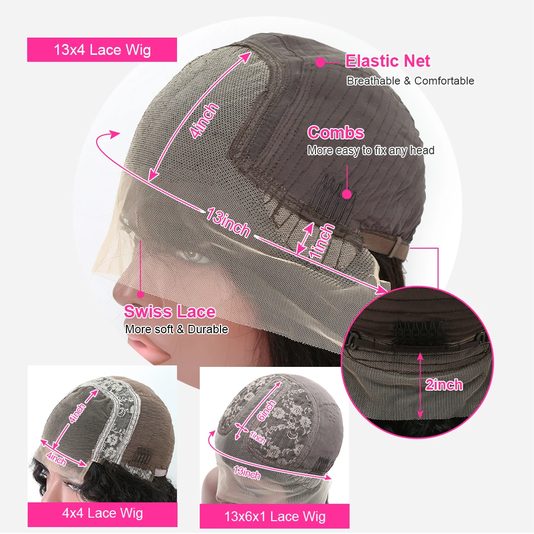 Парик из прозрачных вьющихся человеческих волос парики бразильских с глубокой