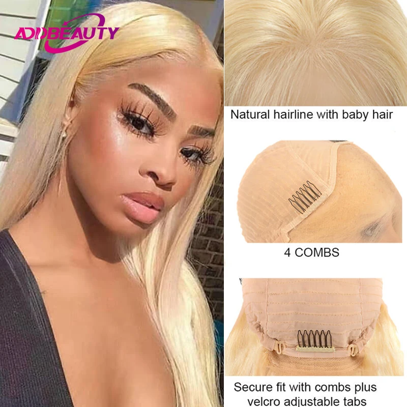 Blonde Straight Human Hair Wig 13x6 Lace Front Wigs 5x5 HD Lace Closure Wig Women Brazilian Human Hair Wigs Pre-plucked Hairline