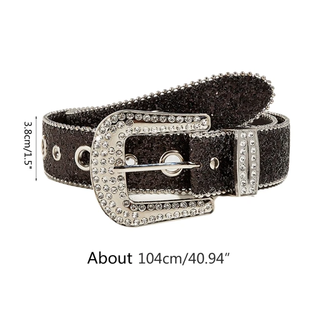 Archbelt Rhinestone Belts for Women Western Belt Cowgirl Cowboy Studded Leather Y2K Bling Belts for Jeans Pants Dress