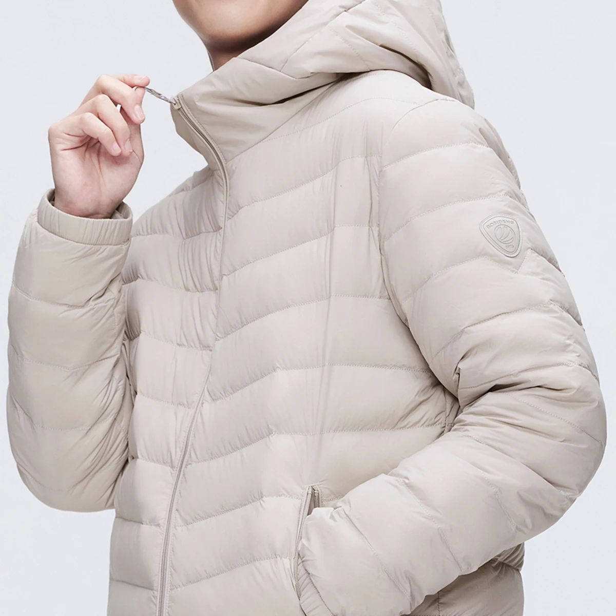 BOSIDENG мужской пуховик с капюшоном стеганое пальто шерпа легкая упакованная