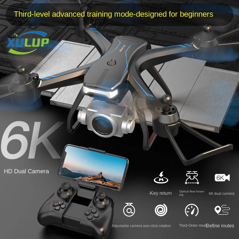 

XULUP V14 RC Drone HD 6K Dual Camera Professional WIFI FPV Drones Obstacle Avoidance Smart Follow One Key to return Toys Gifts