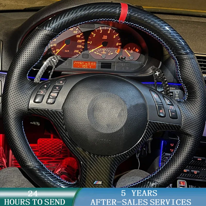 

Car Steering Wheel Cover Anti-Slip Original Steering Wheel Braid Car Accessories For BMW E46 E39 330i 540i 525i 530i 330Ci M3
