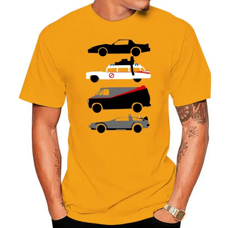 

80s Car T-shirt For Men Plus Size Cotton Team Tee Shirt 4XL 5XL 6XL Camiseta