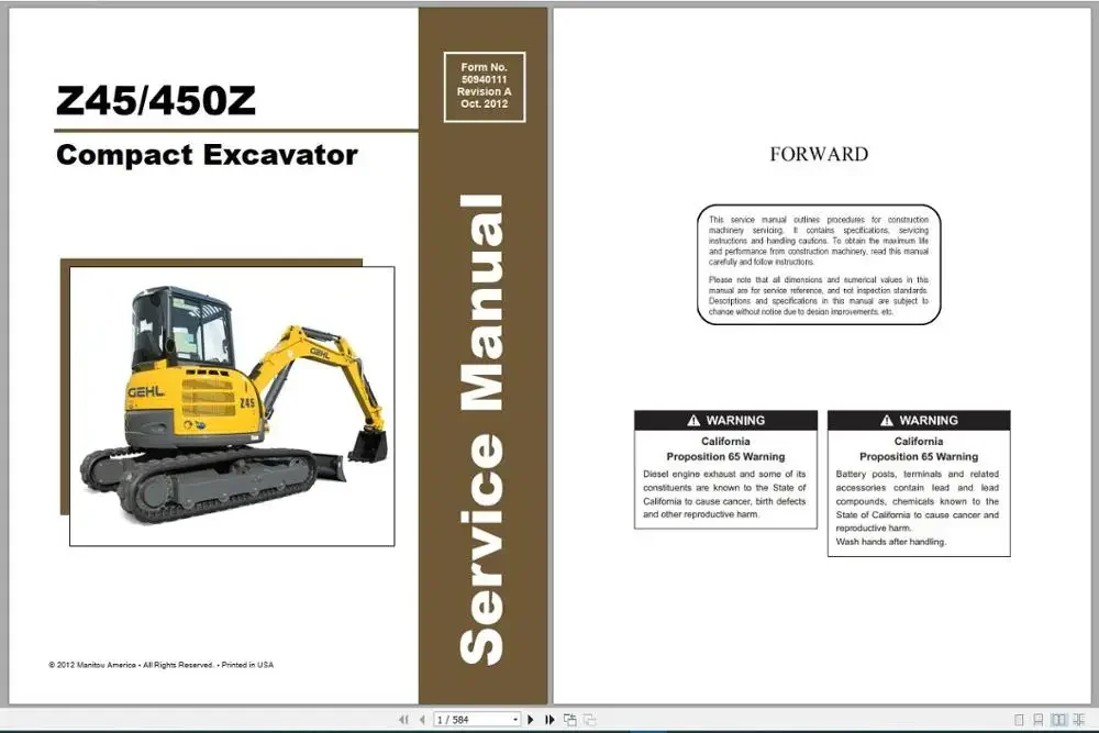 GEHL Mustang 5 46 ГБ PDF 2020 DVD с руководствами по обслуживанию