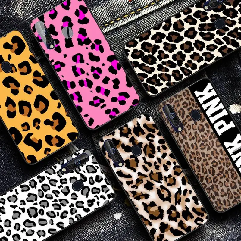 

Leopard Print Panther Phone Case for Redmi 8 9 9A for Samsung J5 J6 Note9 for Huawei NOVA3E Mate20lite cover