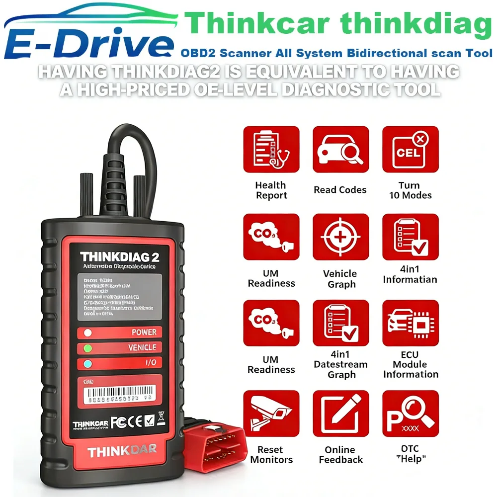 Фото Диагностический сканер THINKCAR Thinkdiag 2 (SN 9884309XXX) с поддержкой прошивки, диагностика всех систем DZ/XD/XP/PD, аналог DBScar7 VII, поддержка протокола CAN FD №3
