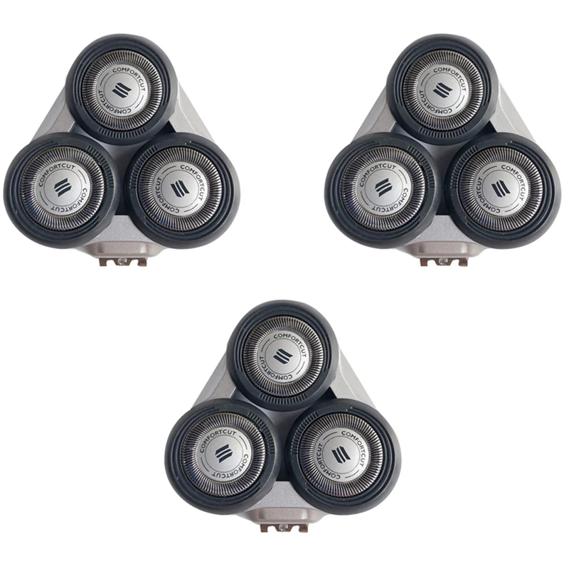 

3X Replacement Shaver Head Razor Blade For Shaver Series S5000 S5078 S5050 5420 5079. Silver
