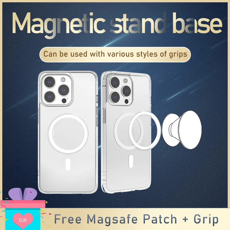 

New Magnetic Mobile Phone Holder for Iphone 13 12 Magsafe Accessories for 14 Pro Max Foldable Grip and Stand Magnetic Base Plus