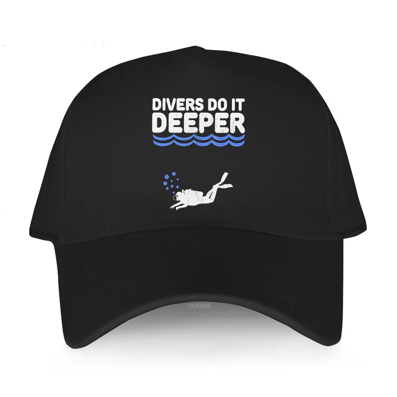 

Luxury Hat men's Snapback Unique Scuba Diving Divers Do It Deeper Underwater Adventure new Baseball Cap Dive Graphic Hats