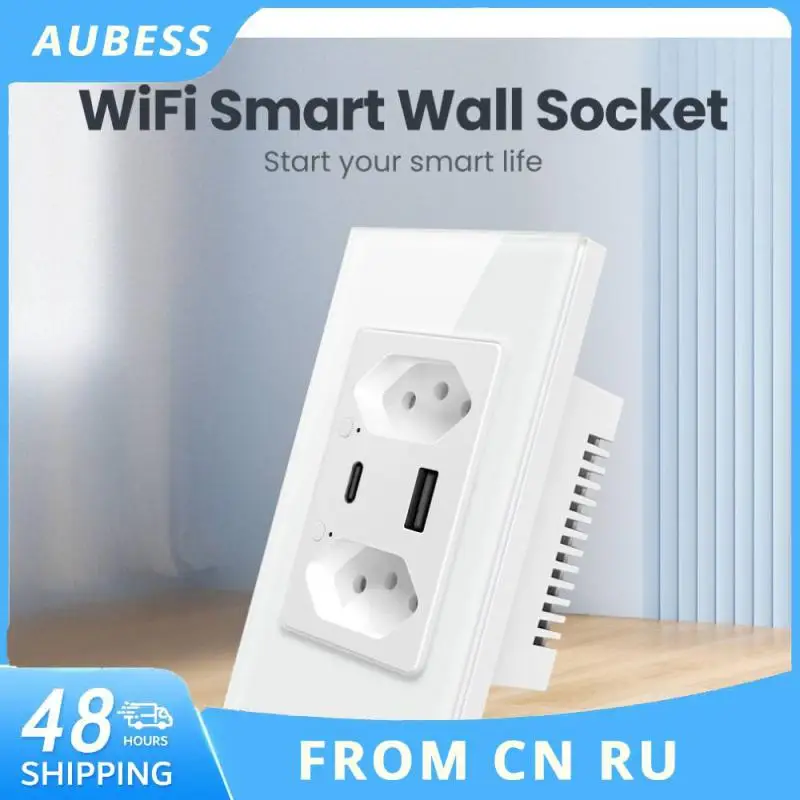 

Выключатель настенный Tuya с поддержкой Wi-Fi и граффити, 2 клавиши