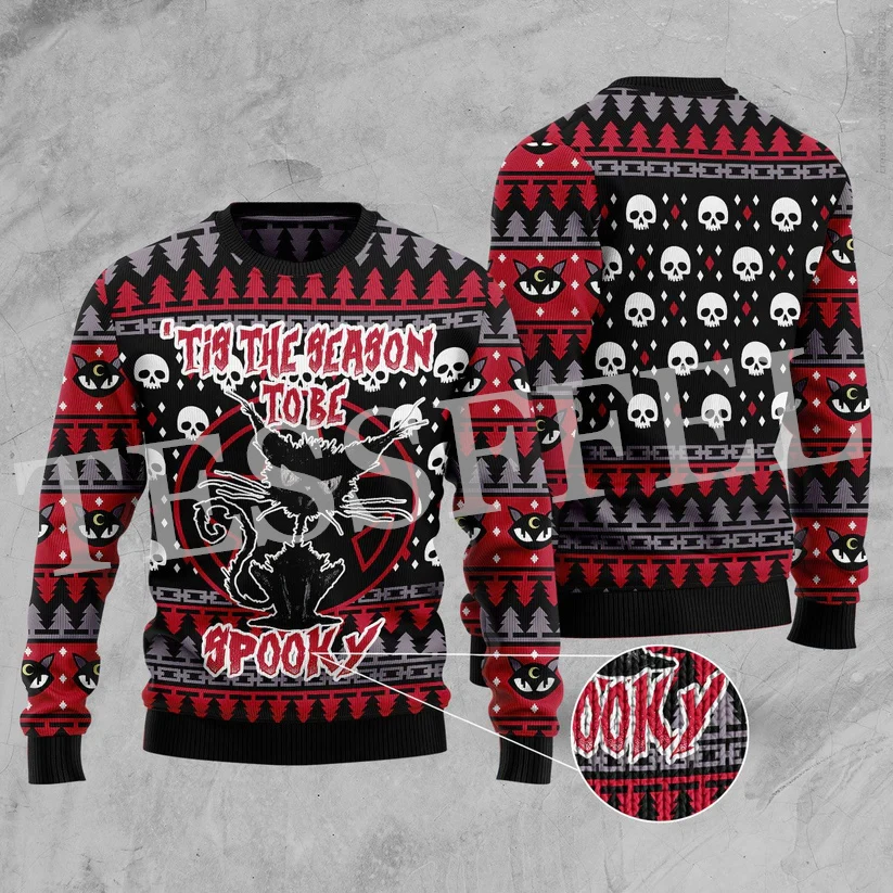 Хлопковый Рождественский смешной вязаный свитер с Санта-Клаусом домашними