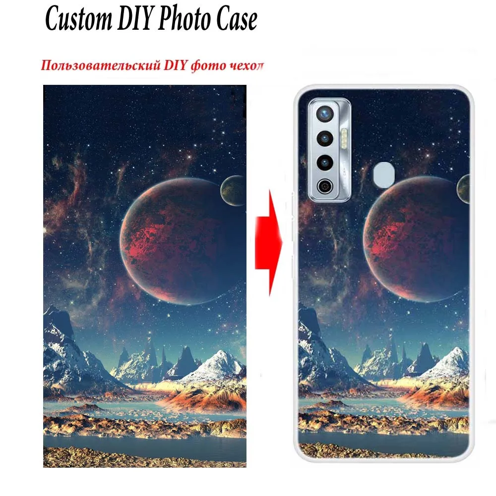 

Silicone Custom Cases For Tecno Camon 17 17P 16 Camon 15 Pro Phone Cover Clear TPU Customed DIY Photo Personalized Pictures Capa
