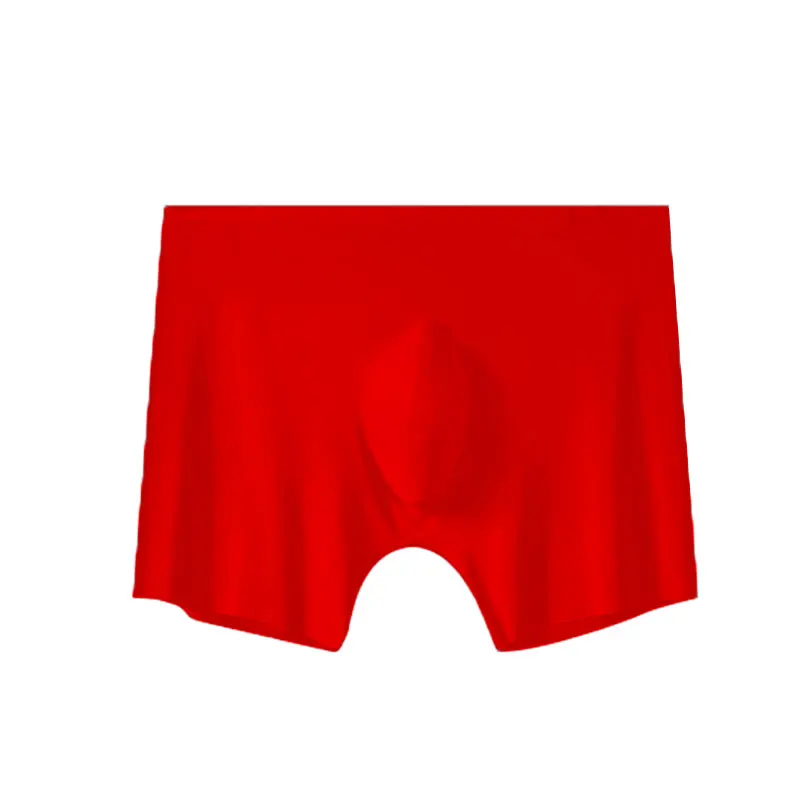 Men Underwear Boxer Shorts Mens Ice Silk Seamless U Convex Design Very Soft Sexy Male Men'S Underpants