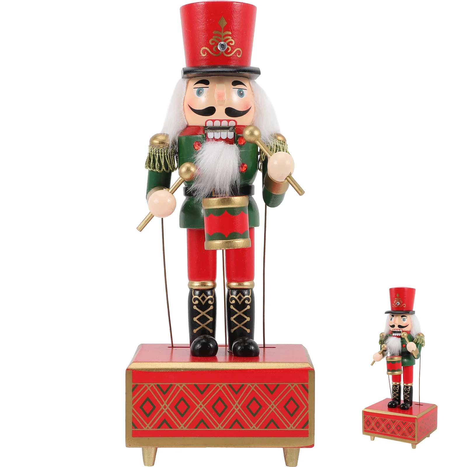 

Nutcracker Music Gifts Adorns Lover Xmas Supplies Wooden Figurine Office Ornament Musical Adornment Craft
