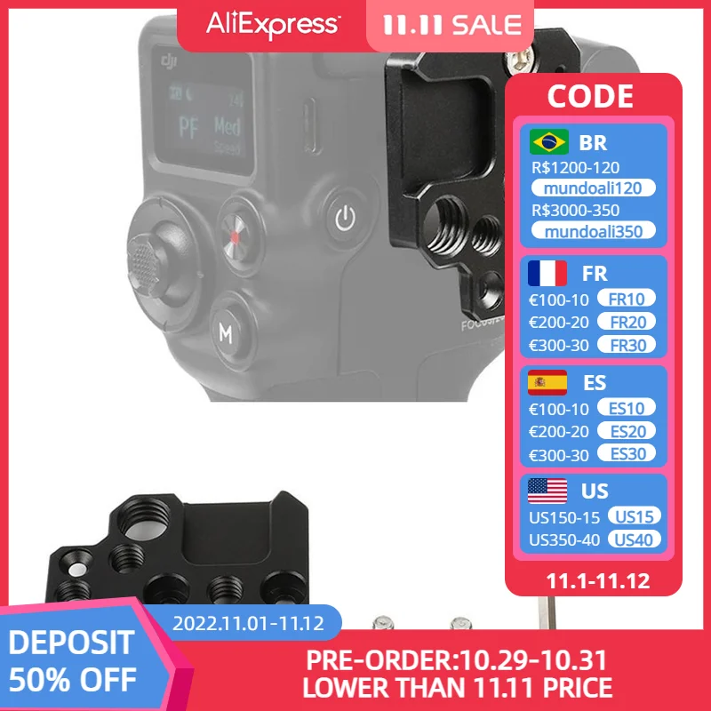 

Monitor Mount Holder For DJI Ronin S/SC/RS2/RSC2 Gimbal Accessories Mounting Plate Extension 1/4” And 3/8” Thread Hole