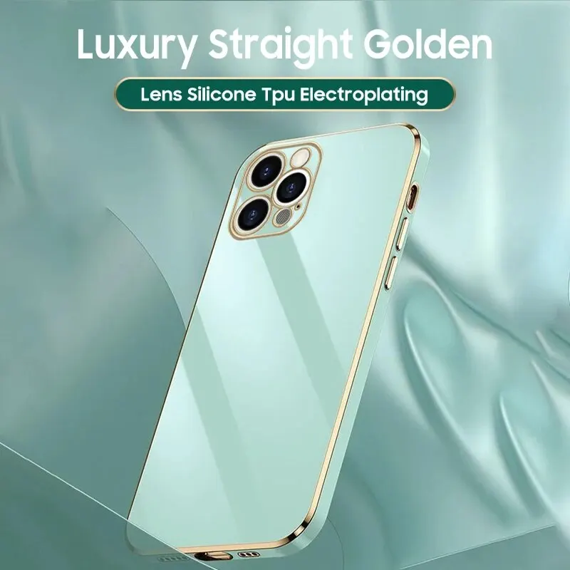 Роскошный силиконовый противоударный чехол для iPhone 15 14 13 12 11 Pro Max Plus