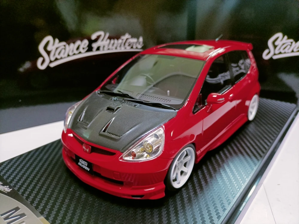 Фото Stance Hunters 1:18 Mugen Jazz Fit моделирование ограниченная серия смола металл статическая модель автомобиля игрушка в подарок №2