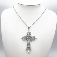 gothic dark style cross pendant necklace rock punk goth fashion necklaces for women men jewellery design mystical gifts