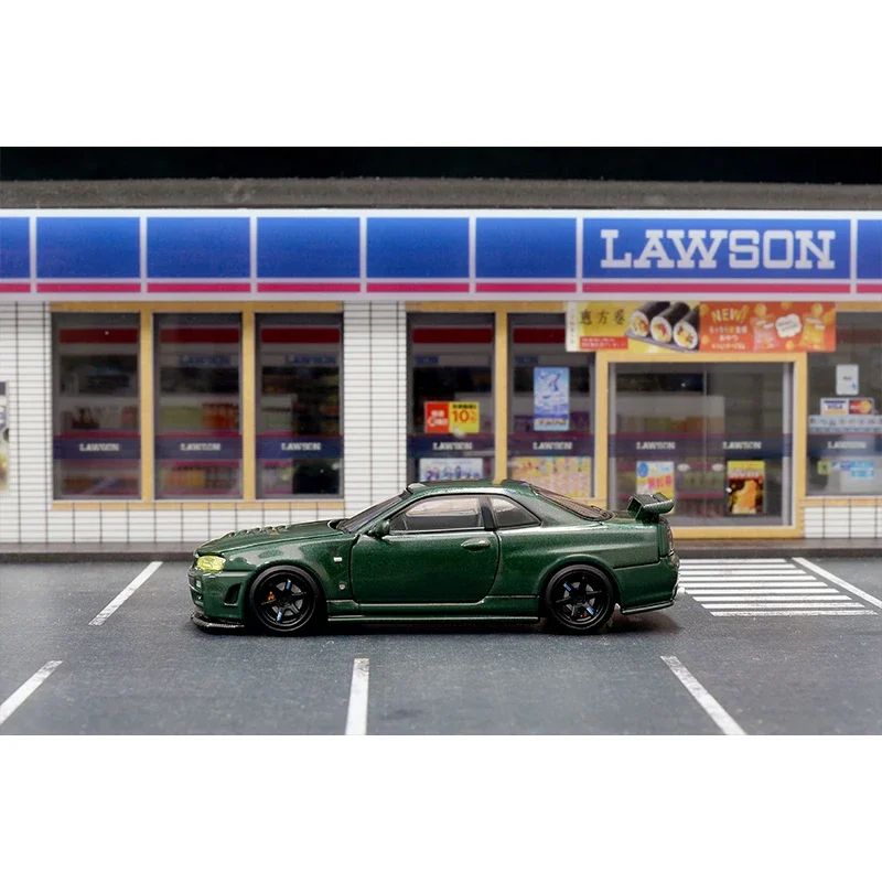 ** Предварительная продажа MH 1:64 SKYLINE GTR R34 Z TUNE CRS VER открытый капот литый под