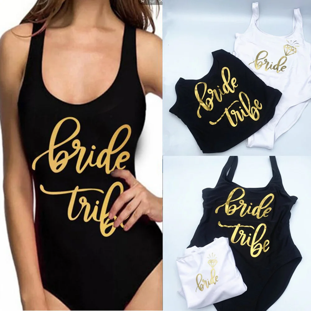 

Bride Party One Piece Swimsuit Bride To Be Wedding Party Decor Bridal Shower Decoration Bachelorette Party Hen Party Supplies