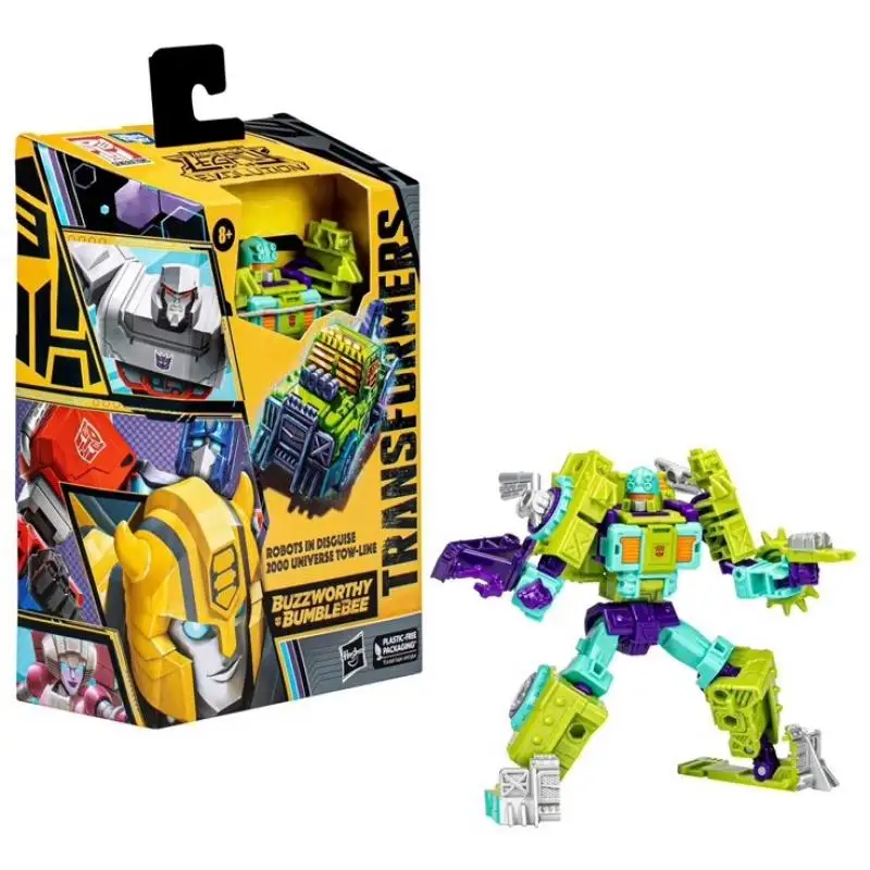 Hasbro Transformers Legacy Evolution Buzzworthy Robots Bumblebee в маскире 2000 Вселенная буксирная линия