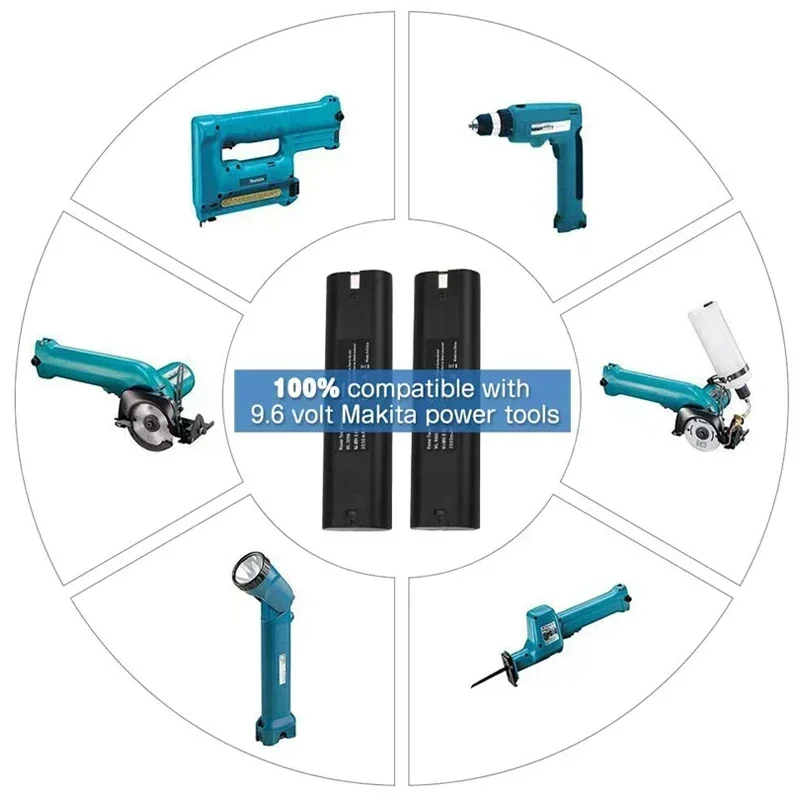 4000 мАч для Makita 9 6 В 9000 9001 9002 9033 9600 191681 -2 632007 -4 6096D 4390D 5090D 8402VD ML902 Аккумулятор